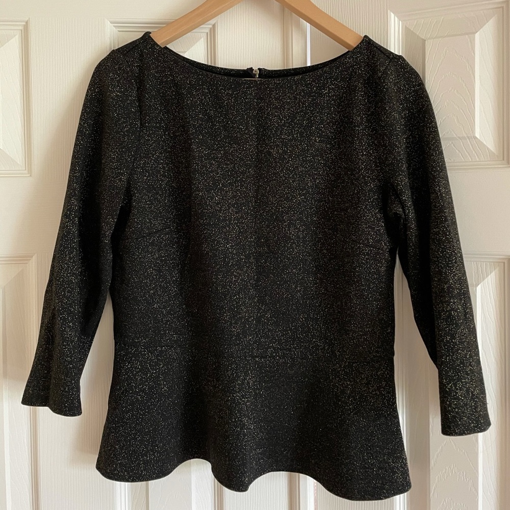 LOFT sparkle peplum shirt